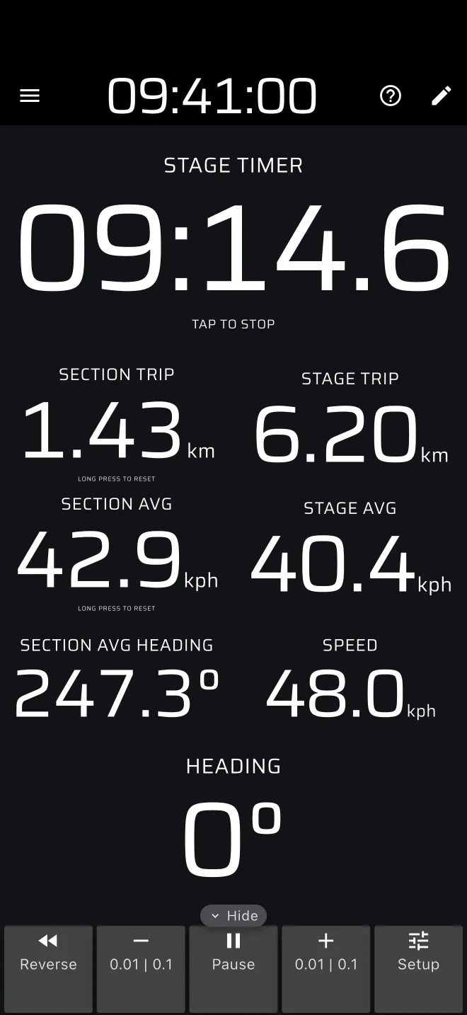 Rally Raid mode mid-stage