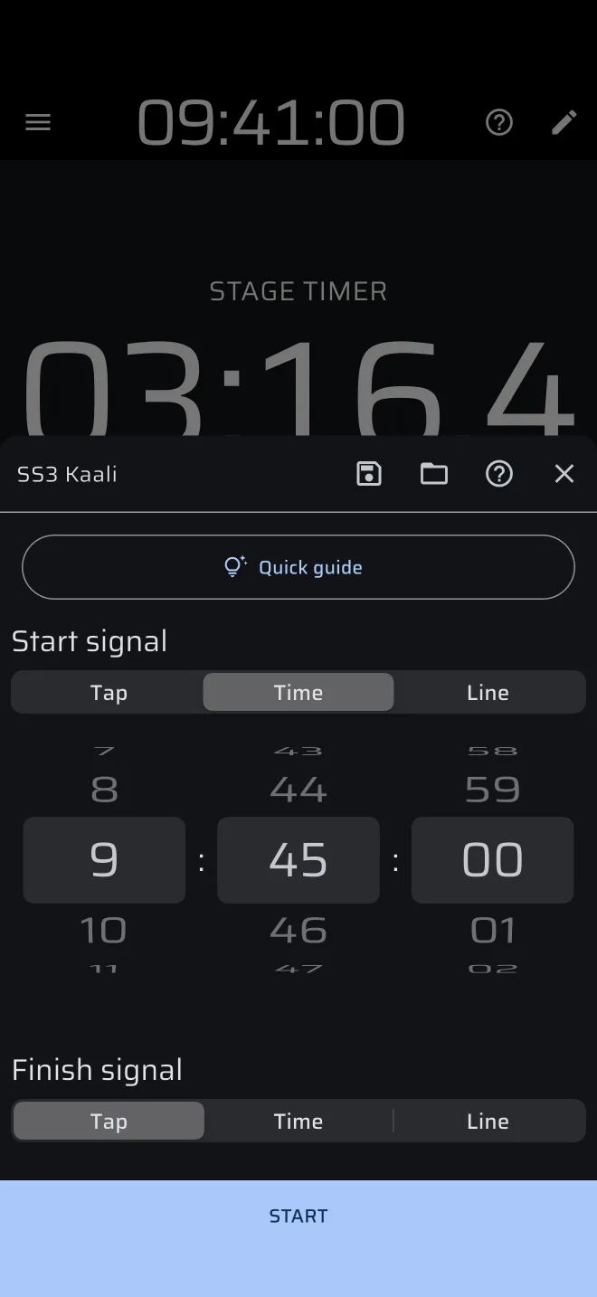 the stage sheet in Race mode