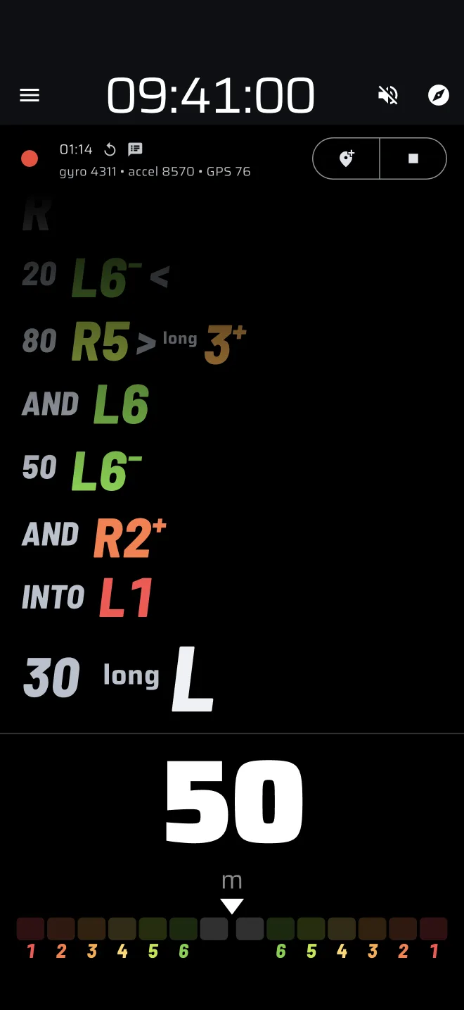 live calls display with the passed notes and the flat dial