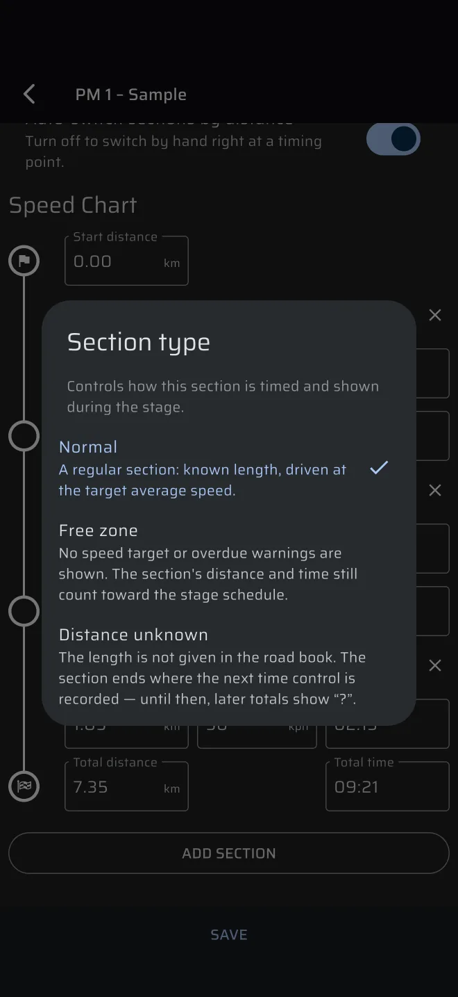 section types