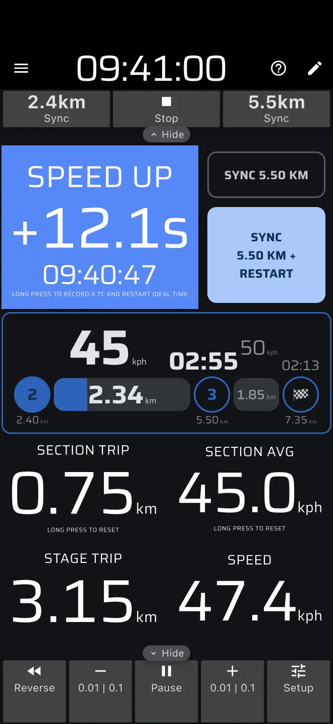 Regularity | TSD mode, stage running