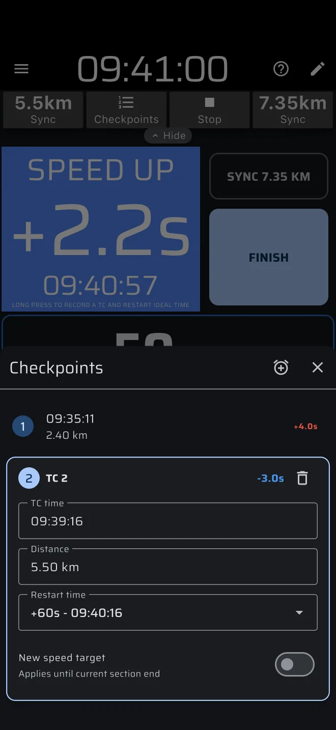 checkpoints sheet