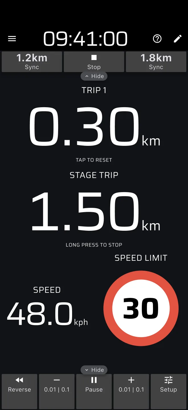 the Speed Limit sign over the limit