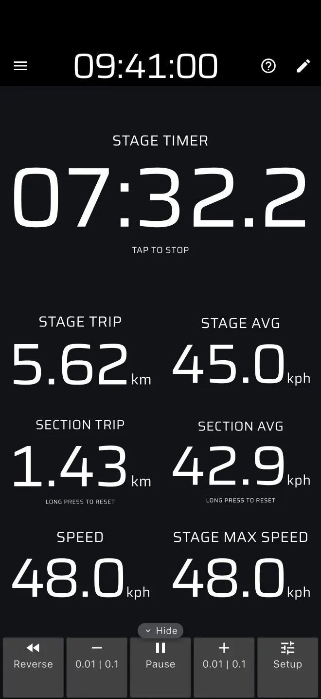 Race mode mid-stage