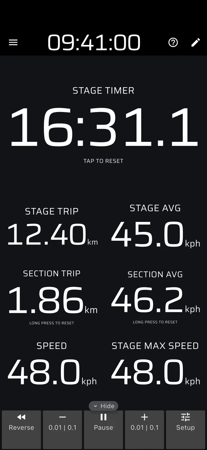 finished stage with the final time