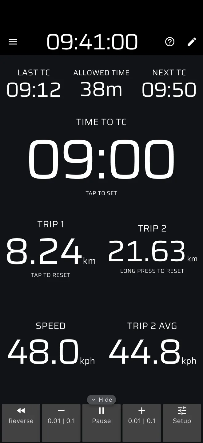 Liaison mode with a time control set